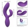 Фиолетовый вибромассажер-кролик Stella Liquid Silicone “C” Curve - 19 см.