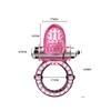Эрекционное кольцо с вибростимулятором клитора в форме язычка