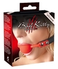 Силиконовый кляп-шар на чёрных ремешках Red Gag silicone