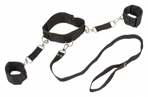 Ошейник с наручниками Bondage Collection Collar and Wristbands One Size