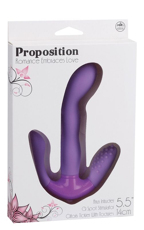 Фиолетовый стимулятор g-точки с дополнительными отростками PROPOSITION G-SPOT STIMULATOR