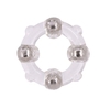 Эрекционное кольцо с 4 бусинами MENZSTUFF STUD RING CLEAR