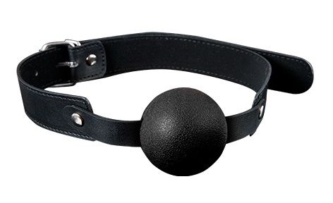 Силиконовый кляп-шар с ремешками из полиуретана Solid Silicone Ball Gag