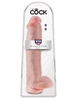 Телесный фаллоимитатор-гигант 15  Cock with Balls - 40,6 см.