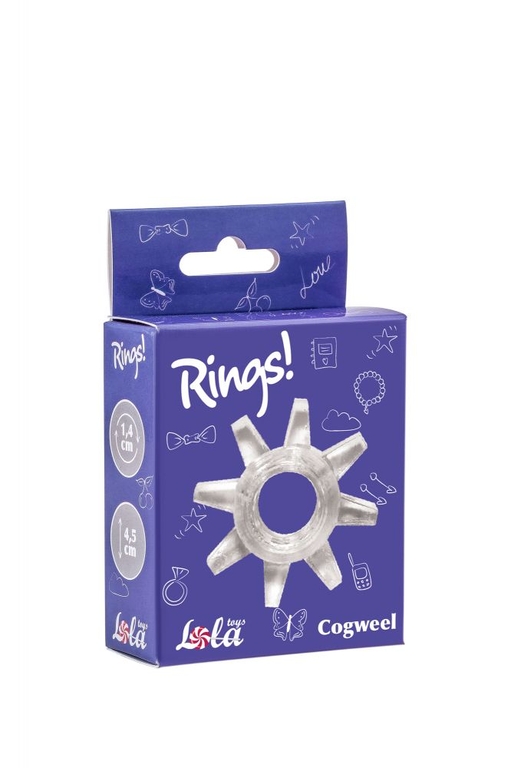 Прозрачное эрекционное кольцо Rings Cogweel