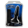 Чёрная вибропробка MENZSTUFF 5INCH SLIM INTRUDER BUTT PLUG - 13 см.