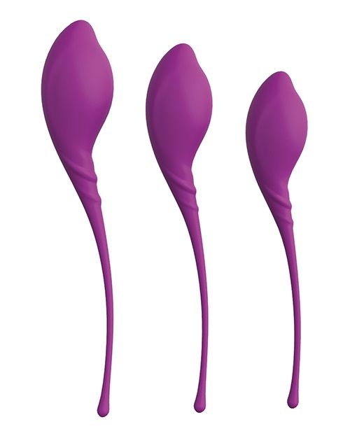 Набор из 3 фиолетовых вагинальных шариков PLEASURE BALLS   EGGS KEGEL EXERCISE SET